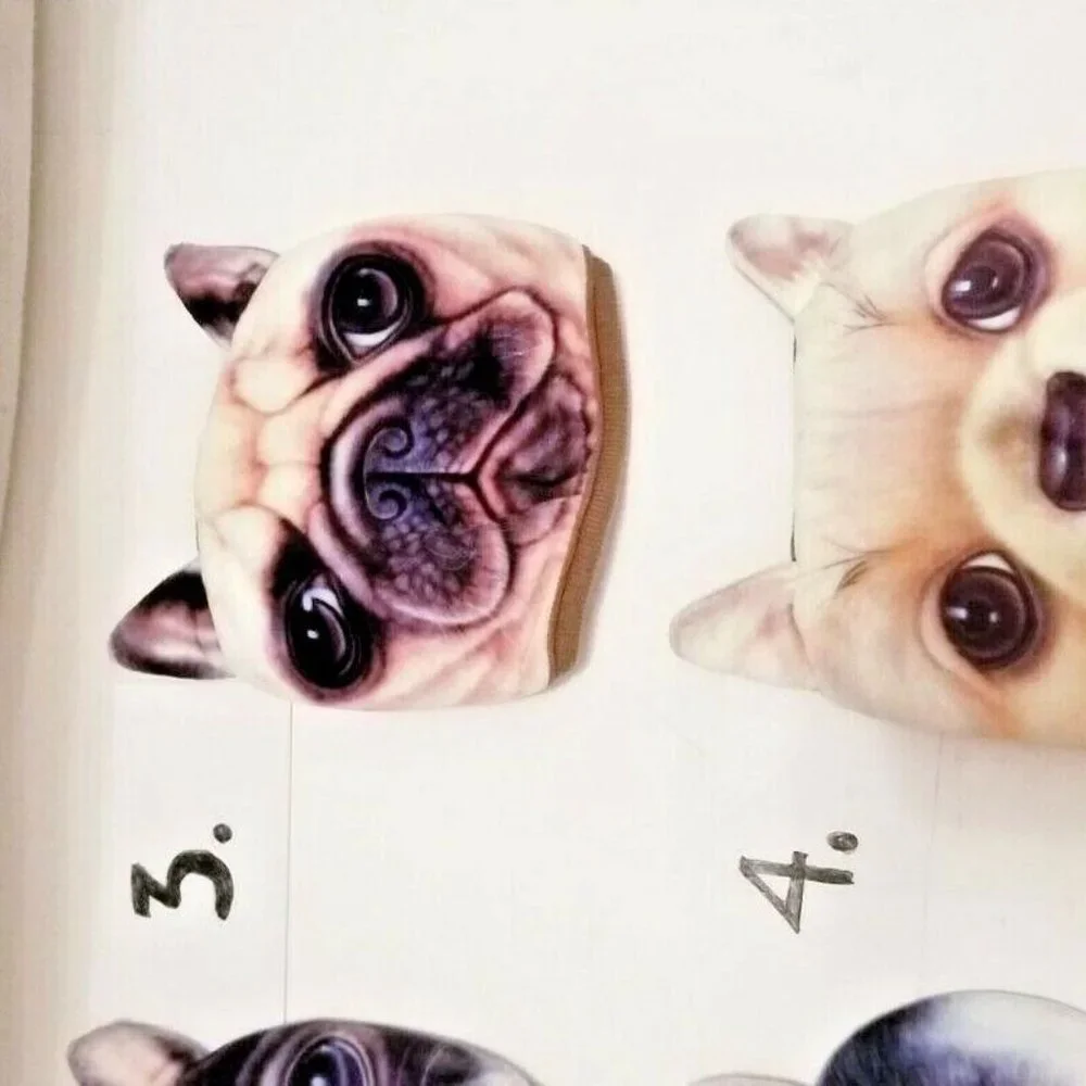 4 PACK DOGS Custom soft FACE COVER Adult teen MASK pup pet tru 3D ears UGA Dawgs